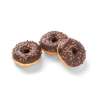 Mini micro donuts chocolade met  melkchocoladestukjes